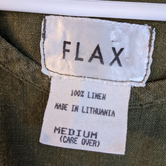 FLAX Tops - Linen FLAX Tee Olive